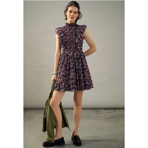 NWT Anthropologie Ranna Gill Katya Ruffled Mini Dress - Picture 4 of 12